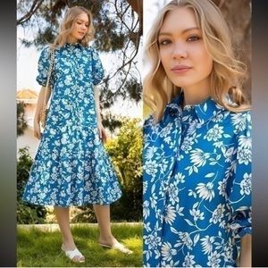 BNWT ZARA RUFFLED PRINTS DRESS SZ XS